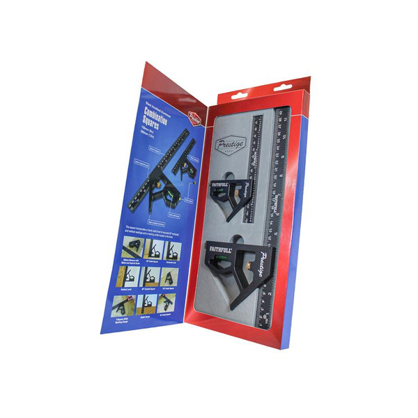 Prestige Combination Square Twin Pack 150mm (6in) & 300mm (12in)
