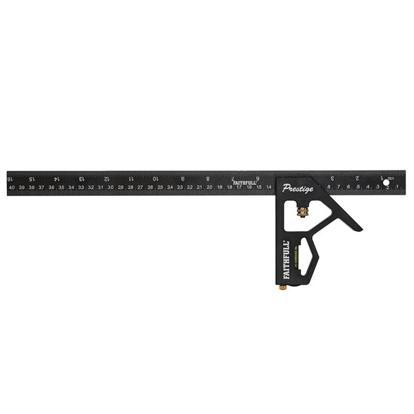 Prestige Combination Square Black Aluminium 400mm (16in)