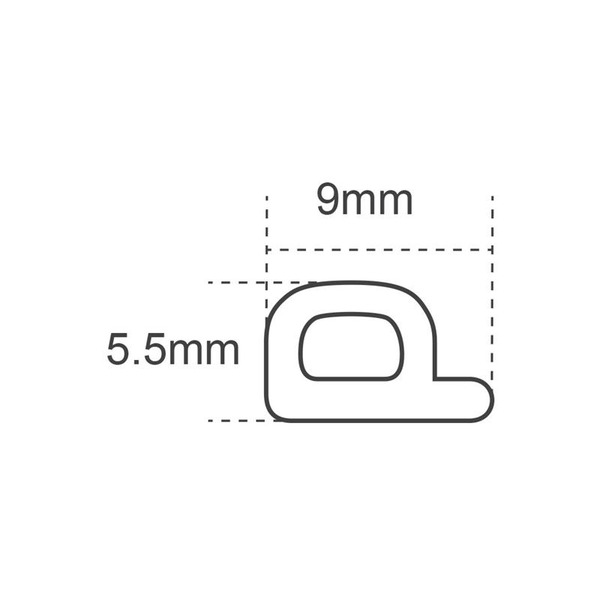 Faithfull EPDM Draught Excluder Brown 6M 9 x 5.5mm