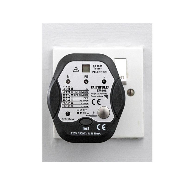 Socket Polarity Tester with RCD Test Function