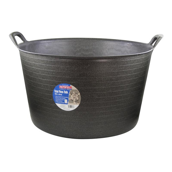 Faithfull Eco Flex Tub 56 litre - Recycled Black