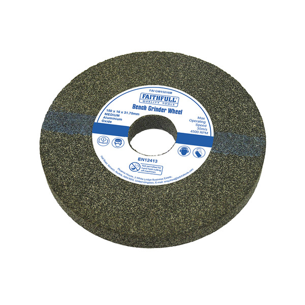 Faithfull General Purpose Grinding Wheel 150 x 16mm Medium Alox