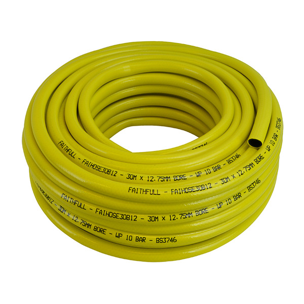 Heavy-Duty Reinforced Builder's Hose 30m 12.5mm (1/2in) Diameter