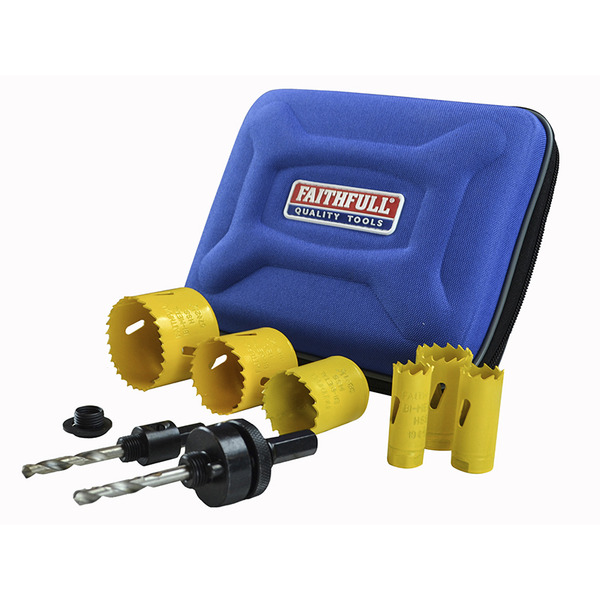 Universal Varipitch Holesaw Plumber's Kit, 9 Piece 19-57mm