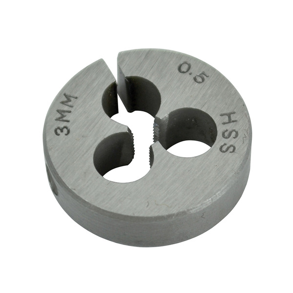 HSS Straight Flute Split Die M3 x 0.5, 13/16in OD