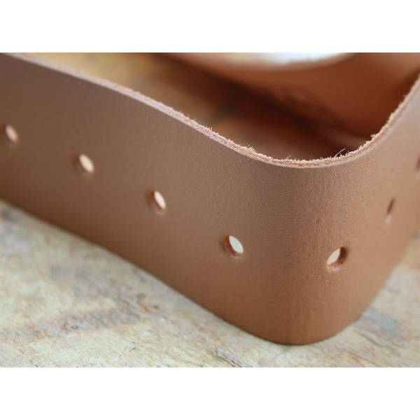 Heavy-Duty Leather Belt 45mm Wide Tan
