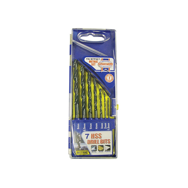 Faithfull HSS Drill Bit Set, 7 Piece (1.5-6.0mm)