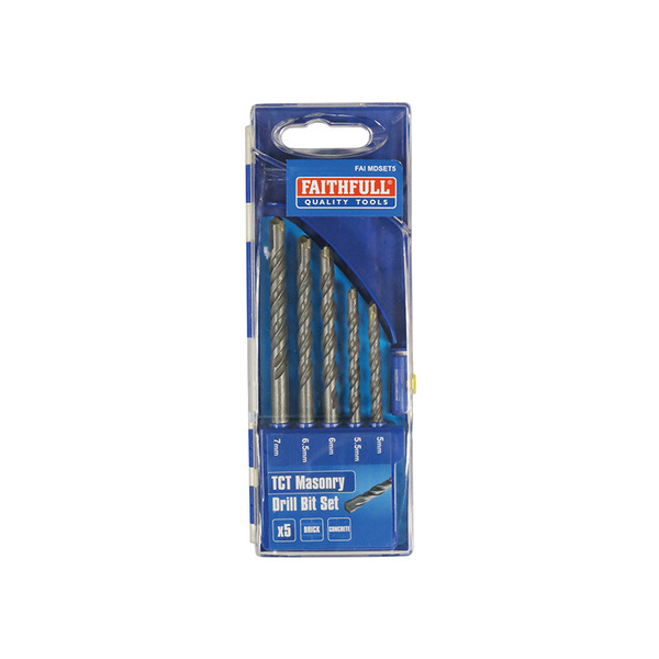 Faithfull Standard Masonry Drill Set, 5 Piece