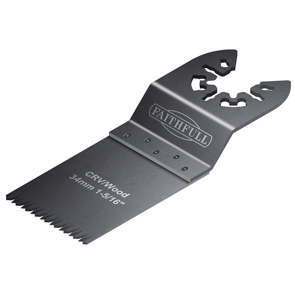 Faithfull Multi-Function Tool CrV Flush Cut Wood Blade Ground Side Set 34mm
