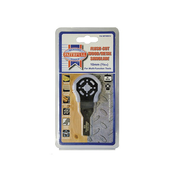 Faithfull Multi-Functional Tool Flush Cut Wood/Bi-Metal Blade 10mm