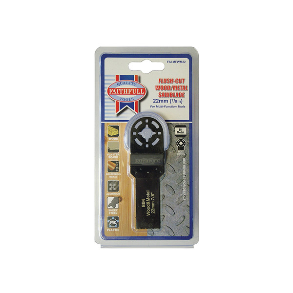 Faithfull Multi-Functional Tool Flush Cut Wood/Bi-Metal Blade 22mm