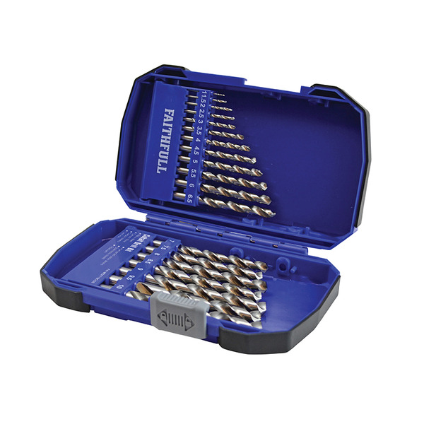 Cobalt HSS Drill Set M35 1-10mm 19 Piece