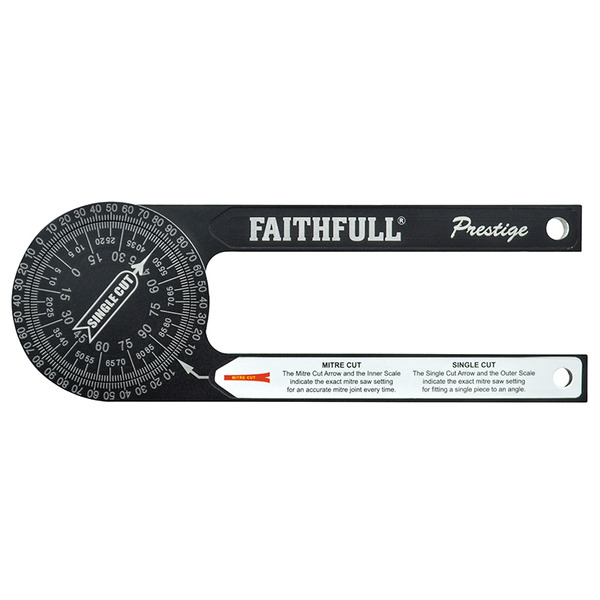 Prestige Mitre Saw Protractor Black Aluminium