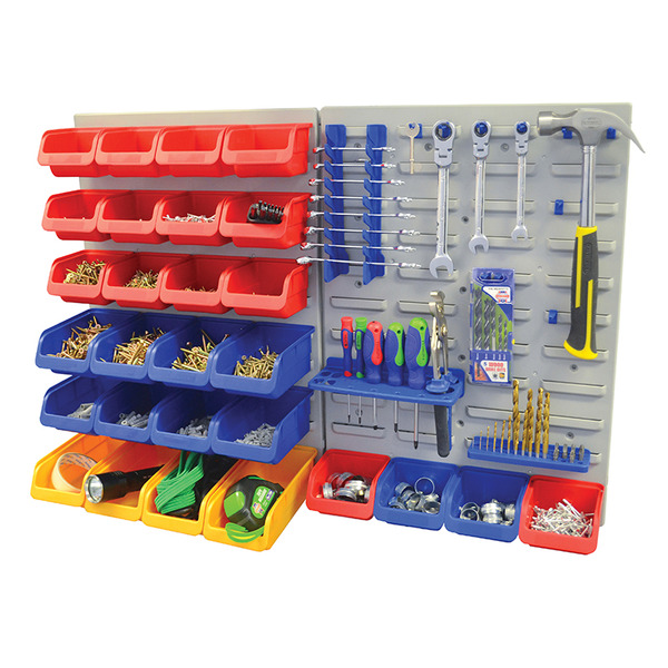 Storage Bin Set with Wall Panels 43 Piece