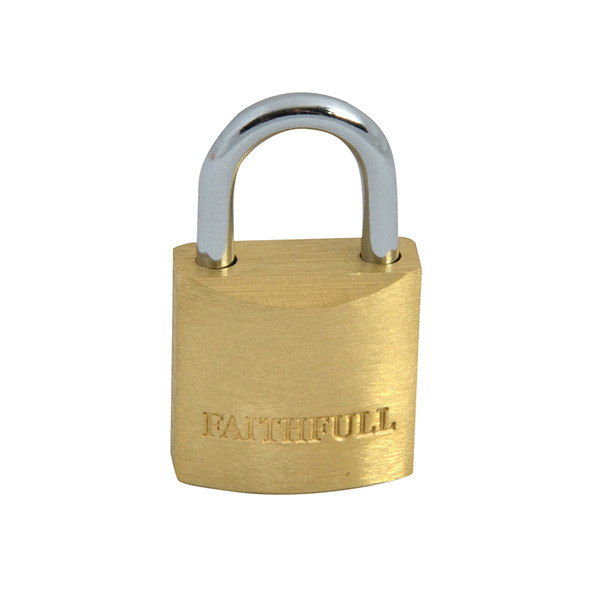 Faithfull Brass Padlock 20mm 3 Keys