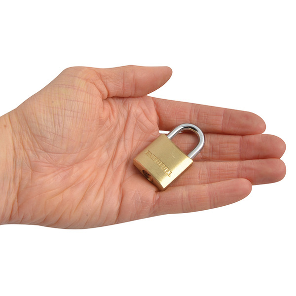Faithfull FAIPLB25 Brass Padlock 25mm 3 Keys