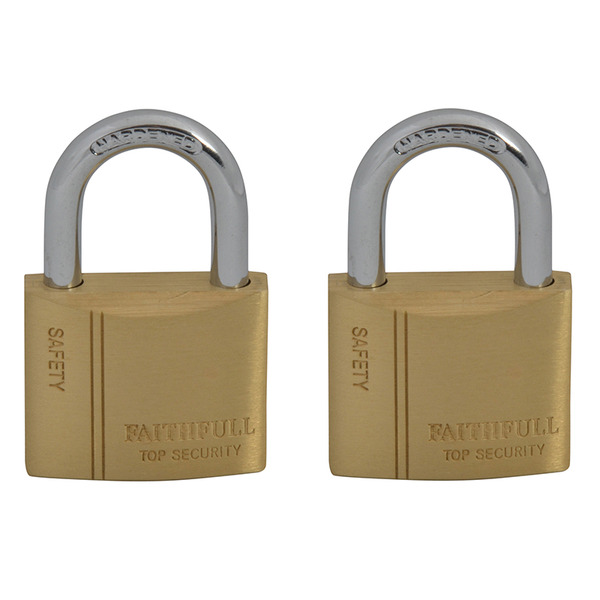 Brass Padlock Keyed Alike 2 x 40mm