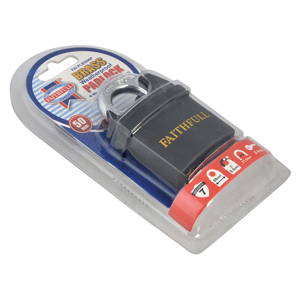 PVC Coated Brass Padlock 50mm