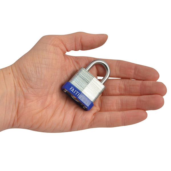 Faithfull FAIPLLAM30 Laminated Steel Padlock 30mm 3 Keys