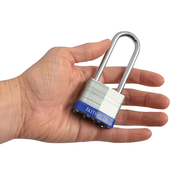 Faithfull Laminated Steel Padlock 40mm Long Shackle 3 Keys