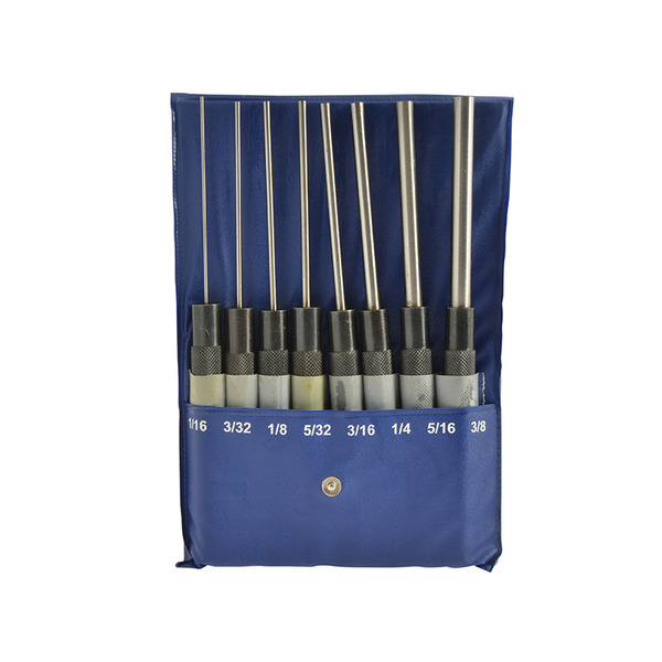 Long Series Pin Punch Set, 8 Piece