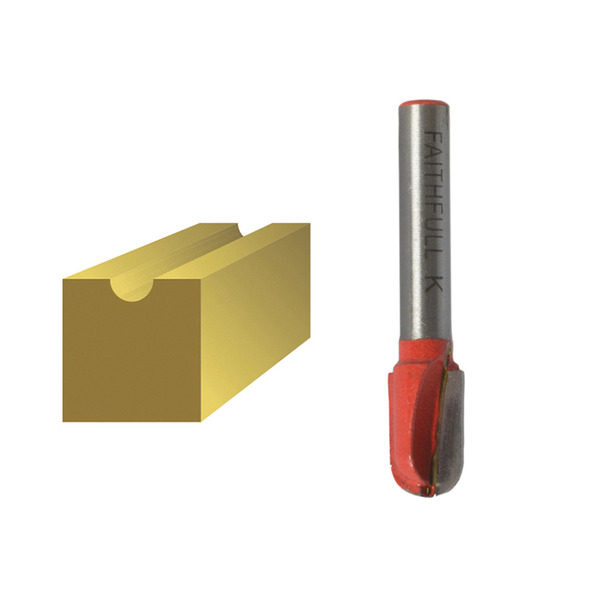 Faithfull Router Bit TCT Radius 5.0 x 18mm 1/4in Shank