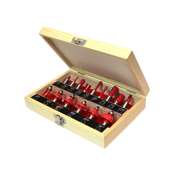 1/2in TCT Router Bit Set, 15 Piece