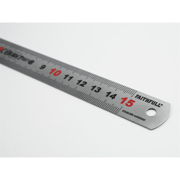 Faithfull Matt Silver Measuring Rule 150mm