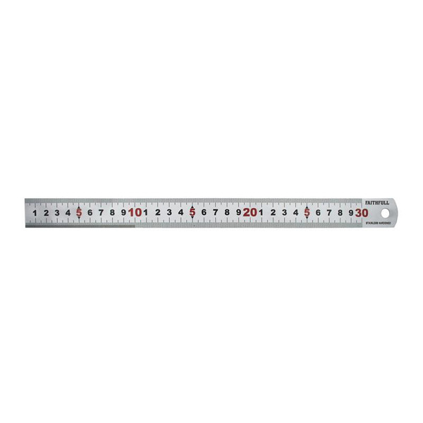Faithfull Matt Silver Measuring Rule 300mm