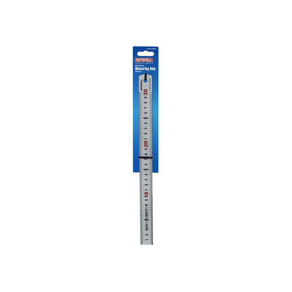 Faithfull Matt Silver Measuring Rule 300mm