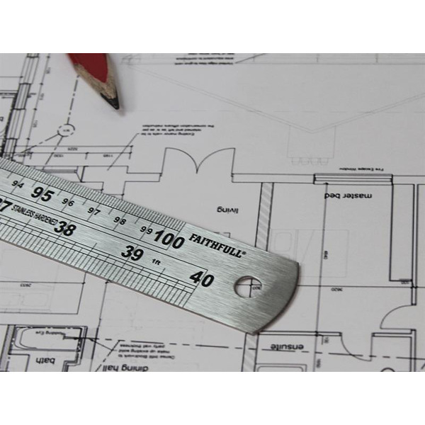 Steel Rule 1m / 39in x 30mm