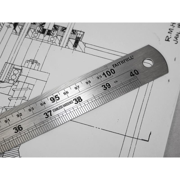 Faithfull Steel Rule 1m / 39in x 30mm