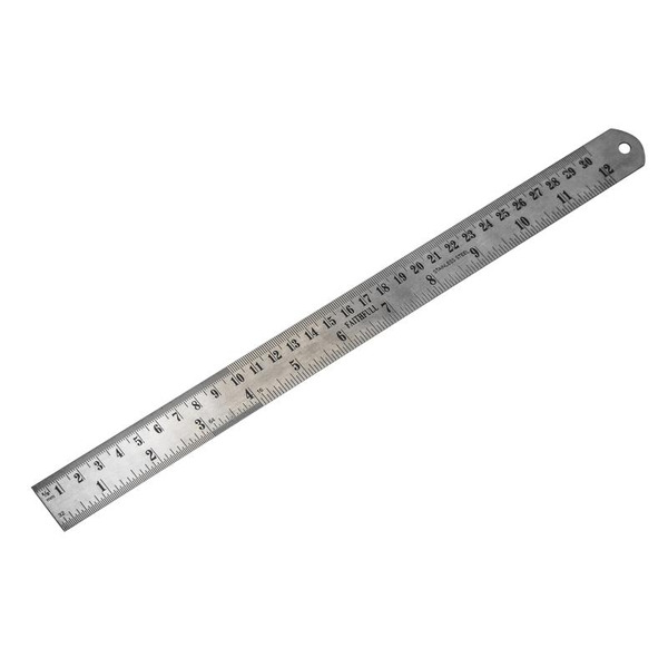 Faithfull FAIRULE300SS Steel Rule 300mm / 12in x 25mm
