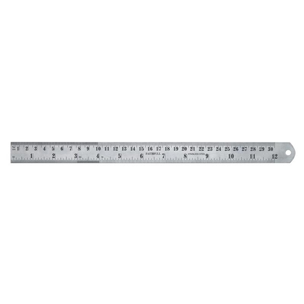 Faithfull FAIRULE300SS Steel Rule 300mm / 12in x 25mm