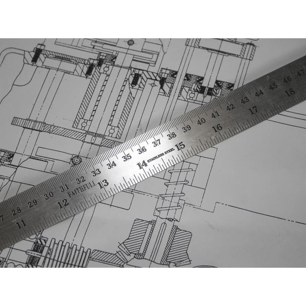 Faithfull FAIRULE600SS Steel Rule 600mm / 24in x 25mm