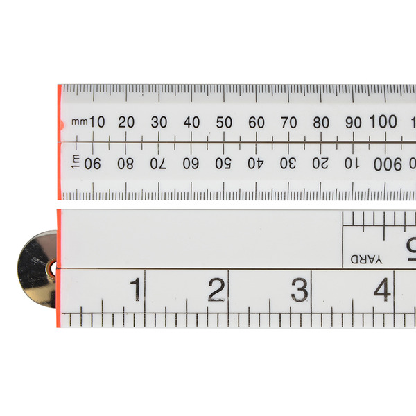 Faithfull Folding Rule White ABS Plastic 1m (36in)