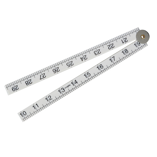 Faithfull Folding Rule White ABS Plastic 1m (36in)