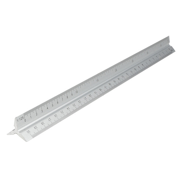 Faithfull FAIRULETRI Aluminium Triangle Scale Rule 300mm