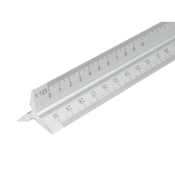 Faithfull FAIRULETRI Aluminium Triangle Scale Rule 300mm