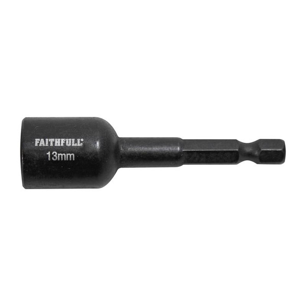 Faithfull Magnetic Impact Nut Driver 13mm x 1/4in Hex