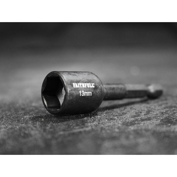 Faithfull Magnetic Impact Nut Driver 13mm x 1/4in Hex