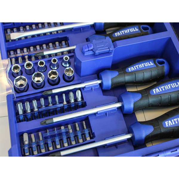 Fold Out Screwdriver & Bit Set, 63 Piece