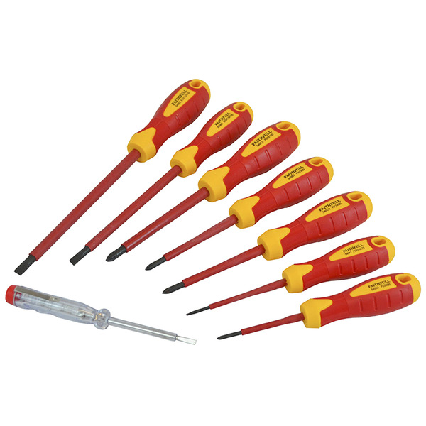 VDE Soft Grip Screwdriver Set (Case), 8 Piece