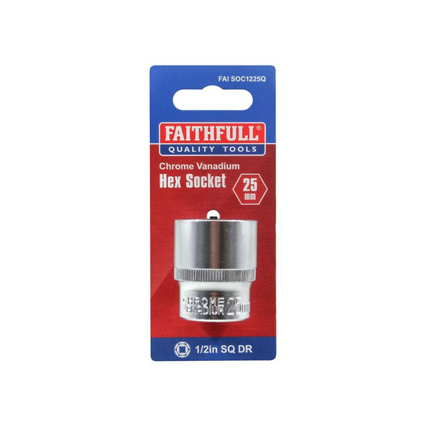 Faithfull Hex Socket 1/2in Drive 25mm