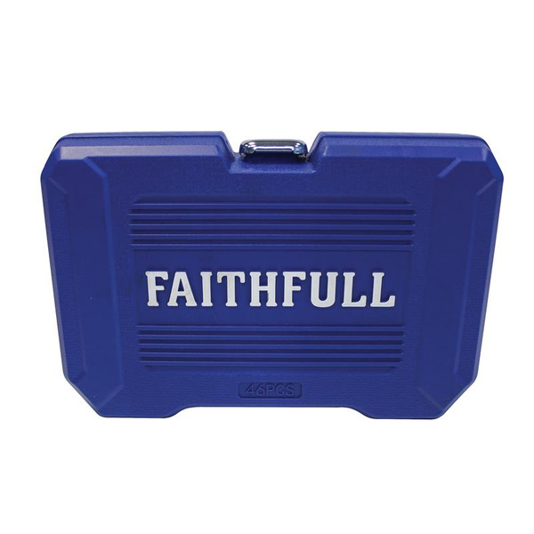 Faithfull 1/4in Drive Socket Set, 46 Piece