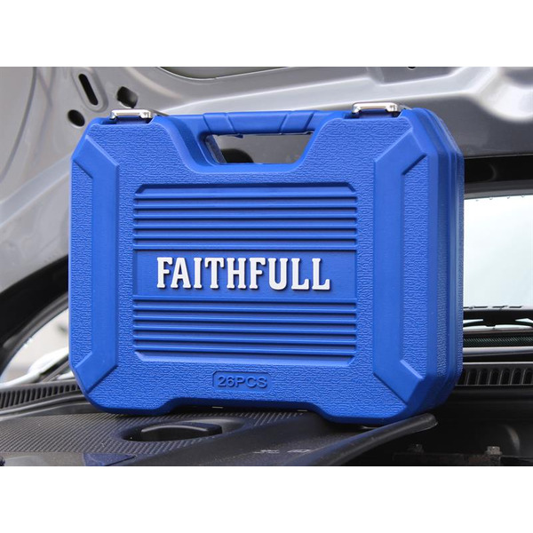 Faithfull FAISOC3826MN 3/8in Drive Socket Set, 26 Piece