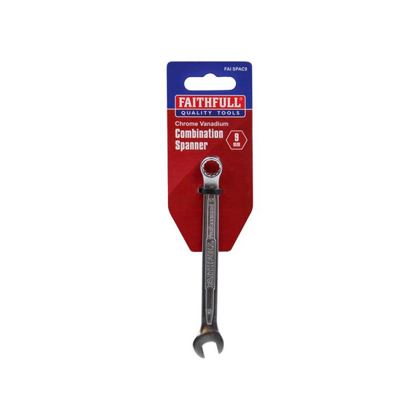 Faithfull Combination Spanner CV Satin Finish 9mm