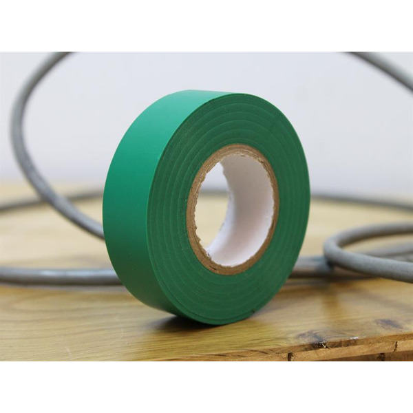 Faithfull FAITAPEPVCG PVC Electrical Tape Green 19mm x 20m