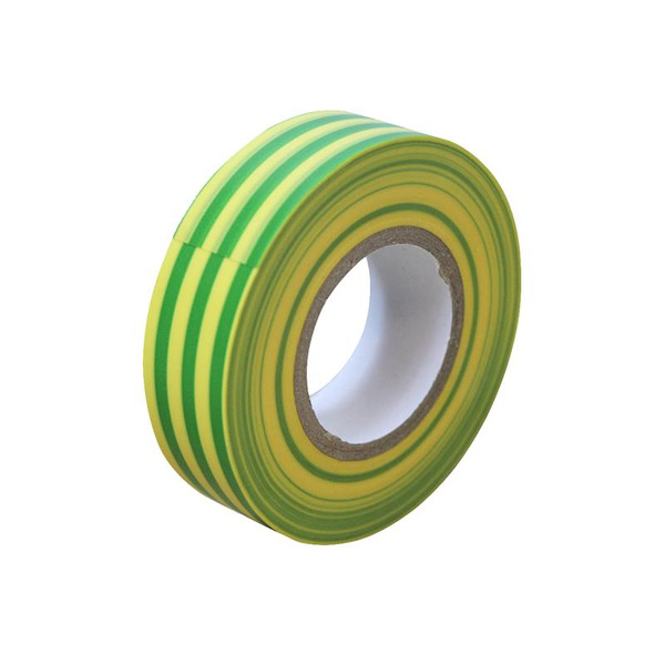 Faithfull PVC Electrical Tape Green / Yellow 19mm x 20m