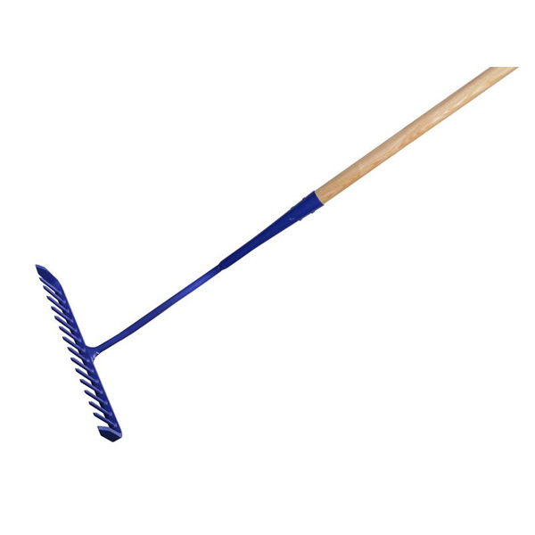 Tarmac Rake 16 Round Teeth - Wooden Handled